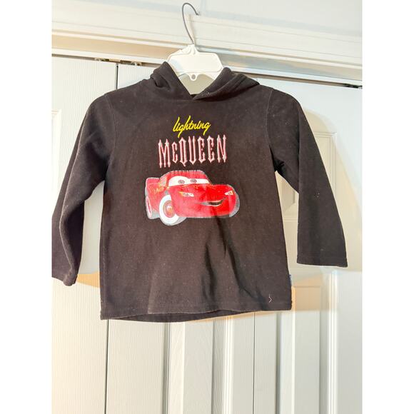 Disney Other - Disney Lightning McQueen Black Boys Hoodie Size 5T